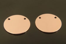 Coin B15-P1 5 Pcs 2 Holes 23x1.4mm Coin Disc Rose Gold - Etsy