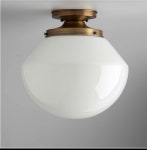 Tapered White Schoolhouse Light Fixture Flush Mount hand - Etsy