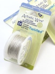Artistic Wire, 24 Gauge Twisted Silver Wire, Tarnish Resistant Silver Artistic Wire, 5 Yard Spool, Jewelry Supplies, Item 1003wr... 