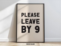 Please Leave by 9 Funny Poster Print Wall Art Decor, Room Decor Aesthetic, Best Selling Items, Apartment Decor, Retro Wall Art... 