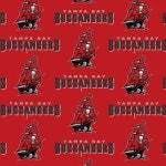 NFL Logo Tampa Bay Buccaneers 6488 Red 100% Cotton Fabric by | Etsy
