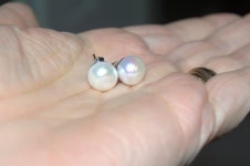 Tiny Pearl Earrings 8 Mm 10mm Pearl Stud Earrings Sterling - Etsy