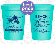 Vacation Cups, Vacation Favors, Family Trip Gifts, Family Beach Vacation Cups, Tropical Vacation Cups, Beach Please | 180004 - Etsy
