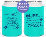 Family Vacation Gifts, Vacation Can Coolers, Family Beach Vacation, Summer Vacation, Life is Better at the Beach | 180001 - Etsy