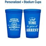 Retirement Plastic Cups, Retirement Party Favors, Retirement Gifts, Retirement Decor, Police Retirement Party | 150014 - Etsy
