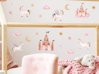Watercolour Unicorns Stickaround Pack, Wall Stickers, Fairy Wall Decor, Nursery Decor, Fairy Wall Stickers, Unicorn Wall Stickers...
