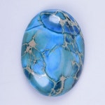 blue sea sediment jasper oval flatback cab | Etsy 2pcs of 30mm Light blue sea sediment jasper oval flatback cab cabochon G2869.5 x2