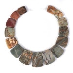 G0876 25mm to 40mm Multi-color picasso jasper graduated loose | Etsy