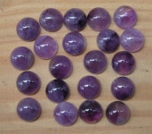 G0526 10pcs 10mm African Amethyst Gemstone Round Flatback Cab Cabochon - Etsy