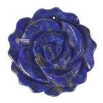 G2567.9 35mm Natural Lapis Carved Flower Pendant Bead Jewellery Making - Etsy