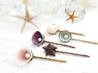 SEASHELL BOBBY PINS Beach Wedding Mermaid Hair Clip Pearl & - Etsy