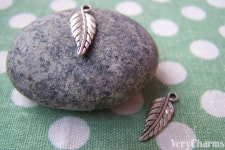 50 Pcs of Antique Silver Leaf Charms 7x16mm A1086 - Etsy
