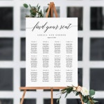 ON SALE 7 Sizes Wedding Seating Chart Template, Editable Wedding Table Seating Chart Sign Instant Download Modern Find Your Seat... 