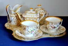 French 19th Head to Head Tea Service - Etsy