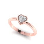 Diamond Ring. Diamond Engagement Ring Heart Shape Diamond - Etsy