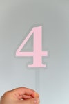 Number 4 Birthday Girl Four Cake Topper in Double Layered Acrylic, Laser Cut - Etsy