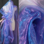 1yard Iridescent Purple&blue Holographic Gauze - Etsy