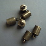 5.5MM End Cap, TEN Caps for Leather or Cord, Simple Antique Bronze 5mm Cap CAP55-04 - Etsy