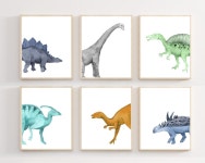 Dinosaur Wall Art, Dinosaur Wall Decor, Dinosaur Nursery Art, Baby Boy Decor, Baby Shower Gift, Dinosaur Picture Prints, H1956 - Etsy