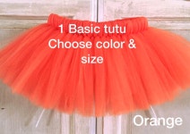 Orange Tutu Custom Tutu Basic Tutu Choose Color & Size Double Layered Birthday Tutu Newborn Preemie Baby Kids Smash Cake - Etsy