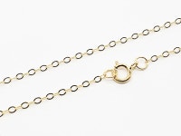 14k Gold Filled Flat Cable Finished Chain, Necklace, 1.5mm Flat Cable, 14 Inch, 15 Inch, 16 Inch, 18 Inch, 20 Inch, 24 Inch USA... 