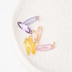 1PC Oval Shape Glass Dangle Charms, Boat Drop Earring Necklace Making Pendant, Real 14K Gold Plated G0440-PG - Etsy