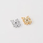 1PC - # Shape Dangle Connector, Mini Crystal Puzzle Connector, Minimalist Jewelry Making, Real 14K Gold & Rhodium Plated [C0371]... 