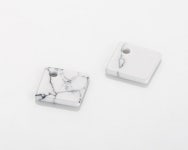 4PCS - White Marble Square Disc, 12x12mm Howlite Square Disc With 1 Drilled Hole [G0204-HW] - Etsy