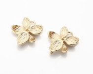 Connector Brass Pendant Matte Gold-Plated  | Etsy Narcissus Flower Connector, Brass Pendant Matte Gold-Plated - 4 Pieces [C0116-MG]