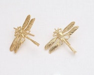 2PCS  Dragonfly  Hook  Matte Gold Plated  H0022-MG | Etsy