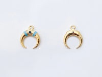 4PCS Crescent Charm, Moon Gold Charm, Vintage Gold Moon Pendant, Enamel Gold Moon Charm, Real 14K Gold Plated P1357-PG - Etsy