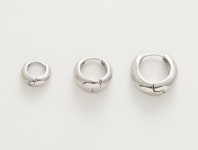 2PCS Silver Hoop Earrings, 10mm, 13mm,16mm Earring, Teardrop Hoops, Polished Rhodium, Silver Tone H0107-PR - Etsy