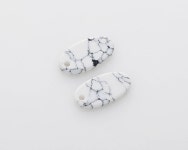 4PCS - White Marble Long Disc, 8x15mm Howlite Water Long Disc With 1 Drilled Hole [G0238-HW] - Etsy