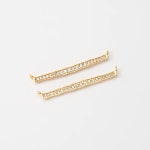 1PC Cubic Stick Connector, Cubic Bar Connector, Jewelry Making, Jewelry Suppliers, Real 14K Gold Plated C0219-PG - Etsy
