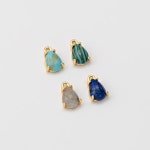2PCS Mini Teardrop Gemstone Charm, Tiny Teardrop Pendant, Dainty Minimalist Jewelry Making, Real 14K Gold Plated G0419-PG - Etsy