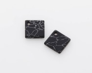 6PCS - 9mm Black Marble Square Disc, Marble Square Disc With 1 Drilled Hole [G0236-BM] - Etsy