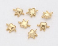2PCS Tooth Connector , 14K Matte Gold-plated C0130-MG - Etsy