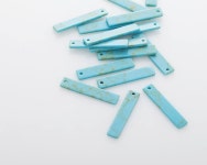 2PCS - Turquoise Rectangular Disc, Turquoise 6x30mm Rectangular Disc With 1 Drilled Hole [G0237-TQ] - Etsy