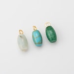 Dangle Charms, Green Jade Gemstone Pendant, Tube Cylinder Amazonite Pendant, Jewelry Making, Real 14K Gold Plated G0415-PG - Etsy