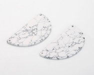 2PCS - White Marble Half Circle Disc, 19x38mm Marble Half Circle Disc With 2 Drilled Hole [G0205-HW] - Etsy