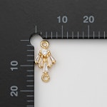 4PCS CZ Pave Leaves Charms, Dangle Symbol Clear CZ Connectors, Jewelry Making, Real 14K Gold Plated C0163-PG - Etsy