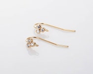 4PCS - 2mm Triangle Cubic Hook Earring, Jewelry Earrings, Ear Wires, Making Craft Supplies, Real 14K Gold Plated [H0094-PG] - Etsy