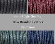 4mm Braided Leather Cord 4mm Round Braided Leather 28 - Etsy