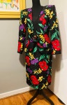 1980s vintage Neiman Marcus Raul Blanco Black Purple Red Skirt | Etsy