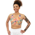 Floral Pastel Seamless Sports Bra Athletic Wear Workout Gear - Etsy