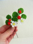 Strawberry hair pins fruit hair pins cute hair accessories | Etsy Strawberry hair pins, fruit hair pins, cute hair accessories... 