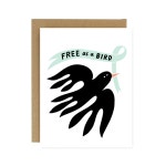 Free as a Bird Card - Screen Printed Folding Celebration and Congrats Card - Etsy