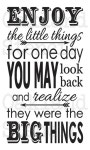 Inspirational STENCIL *enjoy the Little Things* 12x20 for Painting Signs, Fabric, Canvas, Airbrush, Crafts, Wall Art and Decor... 