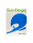 San Diego Art Surfing Poster California Travel Art Retro Print H1494 - Etsy