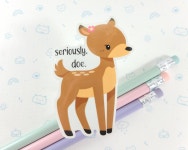 Deer Pun Sticker S0054 Cute Doe Sticker Vinyl Stickers - Etsy